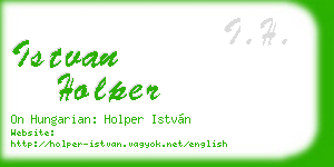 istvan holper business card